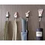 Astra Gourmet Pack of 4 Resin French Chef Figurine Wall Hooks Decorative Cook Wall Mount Rack Hook Hanger(Assorted Style)