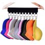 LEKUSHA 4 Pack Cap Organizer Hanger, 10 Baseball Cap Holder, Hat Organizer for Closet - Change Your Cloth Hanger to Cap Organizer Hanger - Keep Your Hats Cleaner Than a Hat Rack - Black