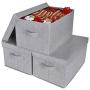 GRANNY SAYS Storage Bins with Lids and Handles, Rectangle Storage Basket, Gray, Large, 3-Pack