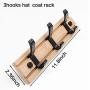 Gorgeous Gorgeous Bamboo Wall Mounted Coat Rack Movable 3 Coat Hooks for Bags Clothes Umbrella in Hallway Bathroom Living Room Bedroom