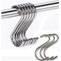 Maxgoods 3.54 10PCS Home Storage Utility S Shaped Hooks Stainless Steel Metal Hangers Hanging Hooks for Kitchen, Work Shop, Bathroom, Garden,Bedroom (Silver, 10PCS)