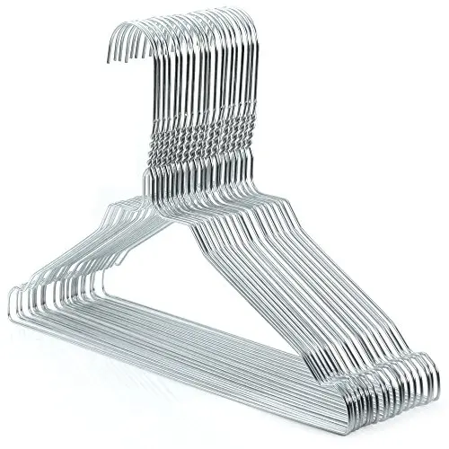 HANGERWORLD 50 Silver 13.6inch Childrens Metal 13 Gauge Pants Bar Coat Clothes Garment Hangers HANGERWORLD 50 Silver 13.6inch Childrens Metal 13 Gauge Pants Bar Coat Clothes Garment Hangers