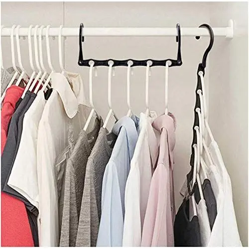 10pcs Multifunctional Folding Shirts Coat Clothes Hanger Holders Save Space Non-Slip Clothes Hanger Wardrobe Organizer Magic Hanger 10pcs Multifunctional Folding Shirts Coat Clothes Hanger Holders Save Space Non-Slip Clothes Hanger Wardrobe Organizer Magic Hanger