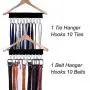 2 Pack Belt and Tie Organizer Hanger, 10 Belt Rack and 10 Tie Rack - Change Your Clothes Hanger to Belt Tie Organizer Hanger - Space Saver Closet Storage Holder for Scarves, Tank Tops, Bras, Jewelry 2 Pack Belt and Tie Organizer Hanger, 10 Belt Rack and 10 Tie Rack - Change Your Clothes Hanger to Belt Tie Organizer Hanger - Space Saver Closet Storage Holder for Scarves, Tank Tops, Bras, Jewelry