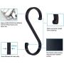 3.35 10PCS Aluminum S Shaped Hooks, Matte Finish S Hooks for Hanging Pots and Pans, Plants, Coffee Cups, Clothes, Towels in Kitchen, Bedroom, Bathroom, Office and Garden (Black, 10PCS)