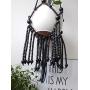 Macrame Plant hanger - Brown or black beads