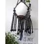 Macrame Plant hanger - Brown or black beads Macrame Plant hanger - Brown or black beads