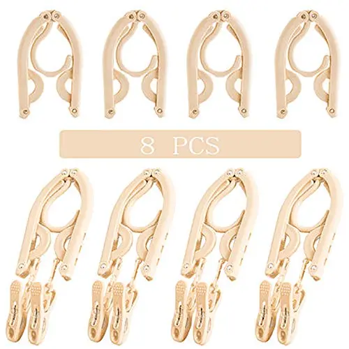 HJYPYJ Magic Hanger,8Pcs Portable Multifunctional Hangers,Non-Slip Folding Hangers,Space Saving Organizer Hanger Durable/Beige / 40x20cm HJYPYJ Magic Hanger,8Pcs Portable Multifunctional Hangers,Non-Slip Folding Hangers,Space Saving Organizer Hanger Durable/Beige / 40x20cm