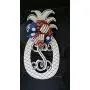 Patriotic Pineapple Monogram Door Hanger Decor Summer Pineapple Decor Monogram Pineapple Welcome Independence Day Decor Pineapple Door Hanger Monogram Wedding Gift Double Door Hangers July Decor