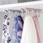 Unilive Foldable Wall Hanging Hook Rack,Strong Adhesive Storage Rack for Kitchen Home Bathroom Towel Clothes Plastic Hanger 6 Hooks Space Saving Racks (Light Pink)