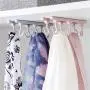 Unilive Foldable Wall Hanging Hook Rack,Strong Adhesive Storage Rack for Kitchen Home Bathroom Towel Clothes Plastic Hanger 6 Hooks Space Saving Racks (Light Blue)
