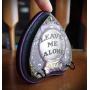 Mini Mystic Fortune Teller Crystal Ball&quotLeave Me Alone" Ouija Inspired Planchette Hand Made 2 Hook Jewelry Key Hanger Organizer