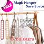 YJYdadaS 3PCS Folding Anti-Skid Rotate Hanger Anti-Skid Multifunction Clothes Hanger Hook (Gray)