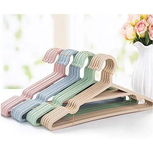 10pcs Random Color Hangers Non Slip Space Saving Clothes Hanger 10pcs Random Color Hangers Non Slip Space Saving Clothes Hanger