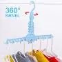 POZILAN 2 Pack Magic Clothes Hangers Space Saving - Collapsible Closet Organizer 360 Degree Wardrobe Rack, Foldable Hanger for Clothes, Belts (Light Blue) POZILAN 2 Pack Magic Clothes Hangers Space Saving - Collapsible Closet Organizer 360 Degree Wardrobe Rack, Foldable Hanger for Clothes, Belts (Light Blue)