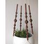 Macrame Plant hanger - Brown or black beads