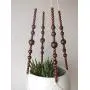 Macrame Plant hanger - Brown or black beads Macrame Plant hanger - Brown or black beads