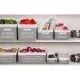 Wooden Storage Boxes - Decorative Closet, Cabinet and Shelf Basket Organizer Lined with Machine Washable Soft Linen Fabric - Gray, Medium