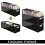 mDesign Plastic Stackable Household Storage Organizer Container Bin with Handles - for Media Consoles, Closets, Cabinets - Holds DVDs, Video Games, Gaming Accessories, Head Sets - 4 Pack - Black mDesign Plastic Stackable Household Storage Organizer Container Bin with Handles - for Media Consoles, Closets, Cabinets - Holds DVDs, Video Games, Gaming Accessories, Head Sets - 4 Pack - Black