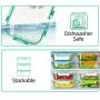 [10-Pack] Glass Food Storage Containers (A Set of Five Colors), Meal Prep Containers with Lids for Kitchen, Home Use - Airtight Glass Lunch Boxes