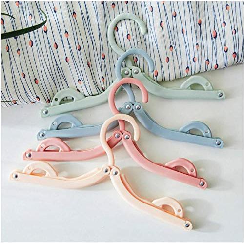 10pcs Random Color Travel Clothes Hanger Portable Folding Clothes Hanger Multifunction Magic Stretch Drying Rack Home Wardrobe Storage Rack