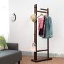 WZP Household Coat Rack Modern Bedroom Simple Fashion Floor Hanger Creative European Interior Bamboo Solid Wood Hanger Home