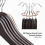 SONGMICS Hangers, 20 Pack Solid Wood Hangers, Smooth Finish, Human Shoulder Design, Brown UCRW05K-20