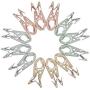 Travel Hangers Folding Hangers with 24 Clips Portable Clothes Hangers, Non-Slip, Lightweight for Home and Travel 12 PCS
