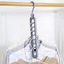 Powerfulline Durable Space Saving Clothes Towel Hook Hanger Closet Organizer Storage Rack Non-Slip Hangers Grey