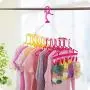 EvaroFly Multipurpose Portable Folding Hanger, Wind-Proof Plastic Storage Clothes Hanger, Save Space -a 53x27x42cm