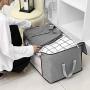Clothes Storage Bag Organizers 4 Pack Large Capacity Clothing Containers Foldable Closet Organizers with Clear Window and Reinforced Carry Handles, Sturdy Zipper for Comforter Towels Blankets Bedding