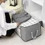 Clothes Storage Bag Organizers 4 Pack Large Capacity Clothing Containers Foldable Closet Organizers with Clear Window and Reinforced Carry Handles, Sturdy Zipper for Comforter Towels Blankets Bedding Clothes Storage Bag Organizers 4 Pack Large Capacity Clothing Containers Foldable Closet Organizers with Clear Window and Reinforced Carry Handles, Sturdy Zipper for Comforter Towels Blankets Bedding