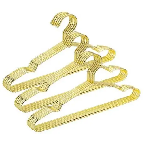 KYCPTNFJ 32cm Cute Gold Metal Clothes Shirts Hanger with Notches, Heavy Duty Small Coats Hanger 30 pcs KYCPTNFJ 32cm Cute Gold Metal Clothes Shirts Hanger with Notches, Heavy Duty Small Coats Hanger 30 pcs