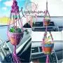 Macrame Mini Plant Hanger. Rear View Mirror Car Charm. Unique Car Accessories. Boho Car Charms. Macrame Mini Plant Hanger. Rear View Mirror Car Charm. Unique Car Accessories. Boho Car Charms.