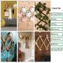 BUZIFU Coat Rack Shelf Expandable Accordion Wooden Clothes Hat Hanger Wall Mounted Coat Rack with 10 Peg Hooks Folding Wooden Hook Rack for Hallway Bathroom Living Room Kitchen, Rustic Walnut Color