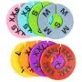 Juvale 80-Pack Round Hanger Size Dividers for Clothing Racks, Home, and Closet, Size XXS to XXXL