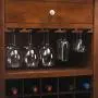Wooden Wine Cabinet with 20 Bottle Capacity, Wine Rack, Glass Hangers, Storage Drawer, Practical Furniture, Transitional Style, Perfect for Dining Room, Restaurant, Walnut Finish + Expert Guide