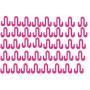 Ufunny Flocking Clothes Hanger Closet Organizer Flocking Holder Space-Saving Mini Cascading Hooks Clothing Double Hook Pack of 40 (Hot Pink)