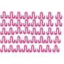 Ufunny Flocking Clothes Hanger Closet Organizer Flocking Holder Space-Saving Mini Cascading Hooks Clothing Double Hook Pack of 40 (Hot Pink)