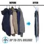 MRS BAG Hanging Vacuum Storage Bags 4 Jumbo(57x27.6) Space Saver Bag Dress Cover with Hook for Coats, Jackets, Clothes & Closet Storage - Hand Pump Included