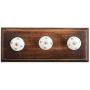 Indianshelf Handmade 1 Artistic Vintage Blue Wooden Polka Dot Crackle Clothes Hooks Hangers/Coat Hooks Wall Mounted