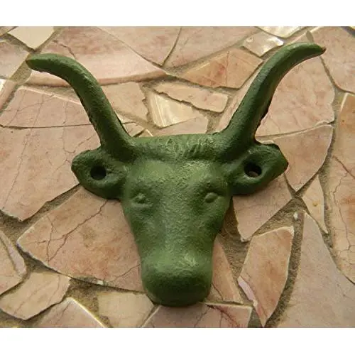 Green Wall Hook, Coat Hook, Towel Hook, Key Hook, Cast Iron Hanger, Rustic Cow Decor Green Wall Hook, Coat Hook, Towel Hook, Key Hook, Cast Iron Hanger, Rustic Cow Decor