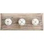 Indianshelf Handmade 1 Artistic Vintage Blue Wooden Polka Dot Crackle Rail Hooks Hangers/Coat Hooks Hardware Indianshelf Handmade 1 Artistic Vintage Blue Wooden Polka Dot Crackle Rail Hooks Hangers/Coat Hooks Hardware