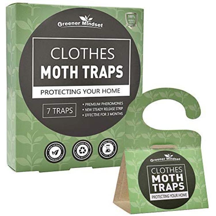 Greener Mindset Clothes Moth Traps 7-Pack with Premium Pheromone Attractant