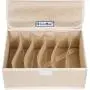 Zaki Boxes Drawer Organizer Set with Lids | Closet Organizers | Underwear Storage Boxes | for Socks, Bras, Scarves, Lingerie, Belts, More | Use Under Bed, for Travel & Luggage (Tan, 3pc Variety Pack)