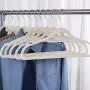 Iddefee Clothes Hanger Pack of 30 Non-Slip Plastic Hangers Space Saving for Closet Multifunctional Hanger Pants Hangers (Color : White, Size : 4524.50.5cm)
