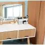 Meetart Home Deluxe Silver Mirror Boxes Organizer Modern Storage For Cosmetic Makeup And Woman Jewelry 2 Drawer Tiered