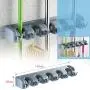 Mop Broom Holder,Wall Mounted Garden Tool Organizer Space Saving Storage Rack Hanger with 5 Position with 6 Hooks Strong Grip Holds up to 11 Tools for Kitchen Garden and Garage Mop Broom Holder,Wall Mounted Garden Tool Organizer Space Saving Storage Rack Hanger with 5 Position with 6 Hooks Strong Grip Holds up to 11 Tools for Kitchen Garden and Garage