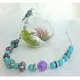 Purple and Turquoise Air Plant Hanger