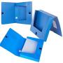 H&W 3 Pack, A4 Storage Archives Cases File Boxes Plastic with Lid, Boxes File, Height 35 55 75mm, Blue (WG3-Z1)